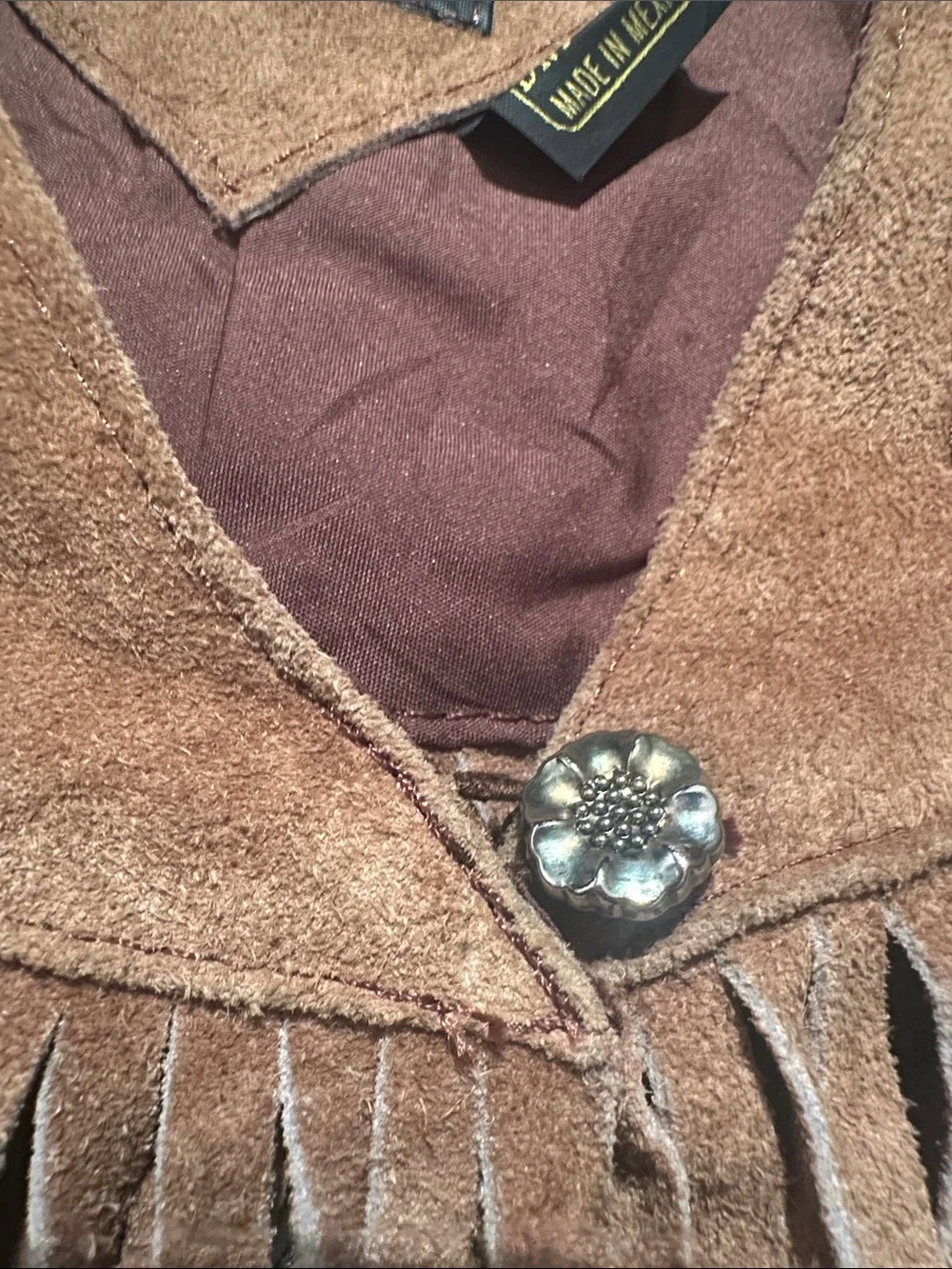 Vintage Suede Fringe Capelet in Tan - Women's Jacket & Coat - Picture 11 of 11
